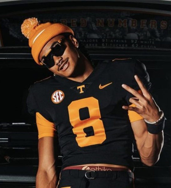   Youth Tennessee Volunteers #8 Nico Iamaleava Nike Black Dark Mode College Football Jersey 