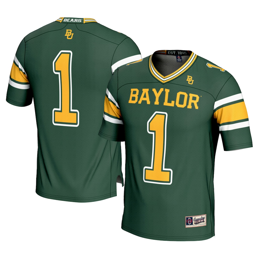 #1 Baylor Bears GameDay Greats Football Jersey - Green