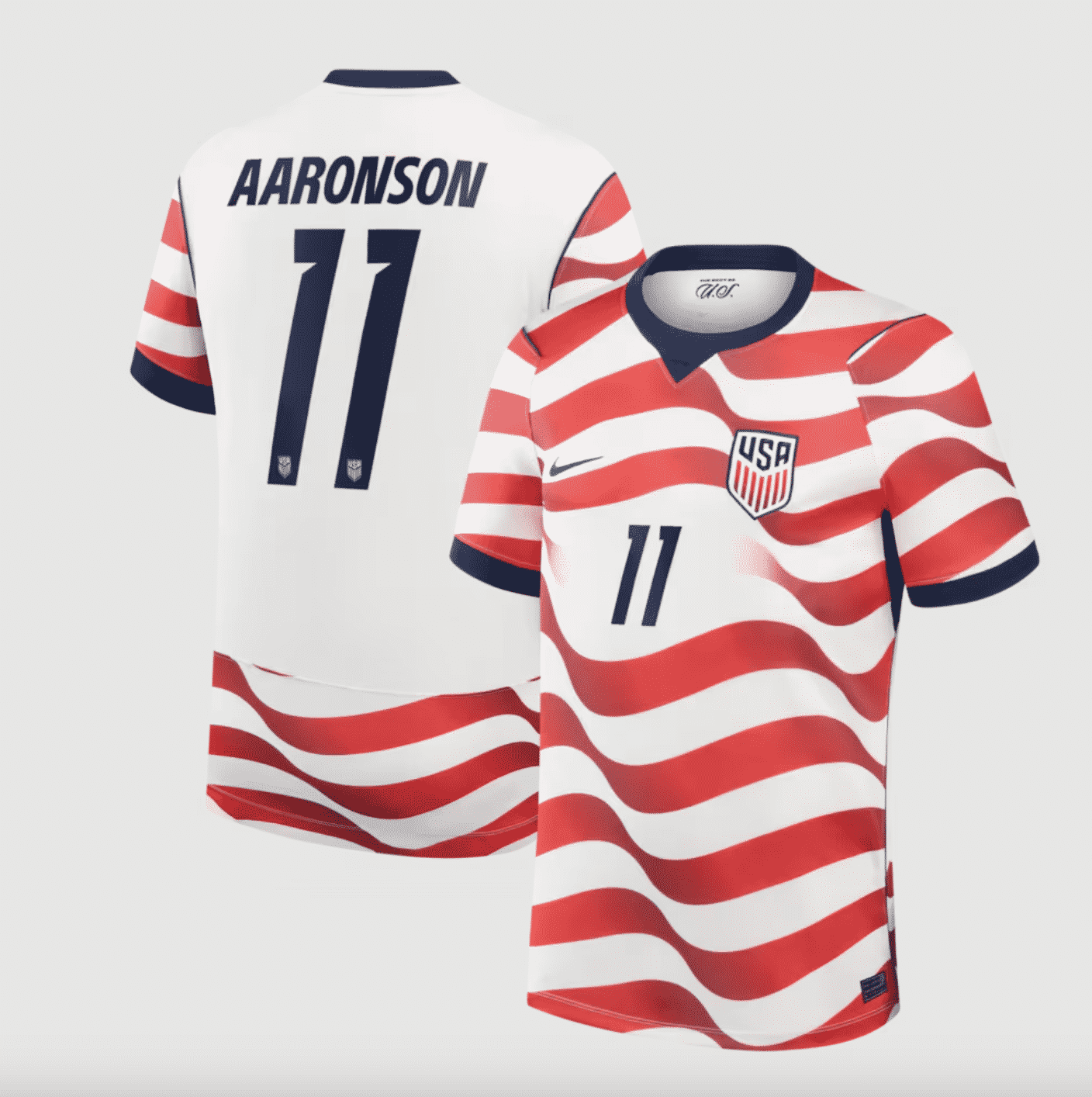 #11 Brenden Aaronson USMNT Nike 2026 Home Stadium Replica Jersey 