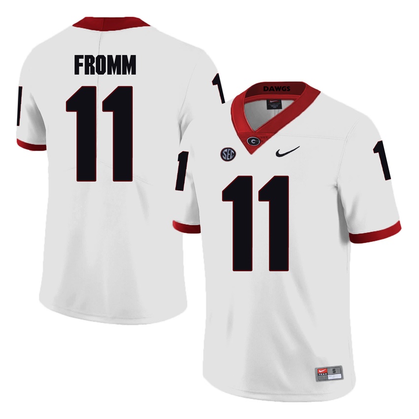 #11 White Georgia Bulldogs Jake Fromm Jersey