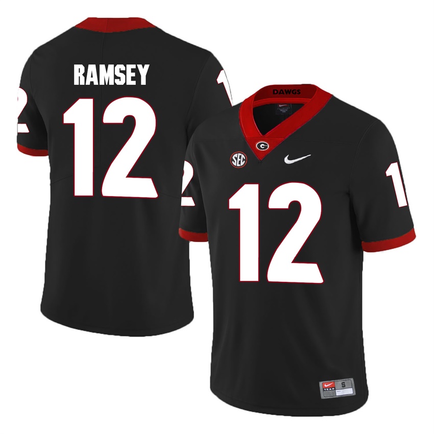#12 Black Georgia Bulldogs Brice Ramsey Jersey
