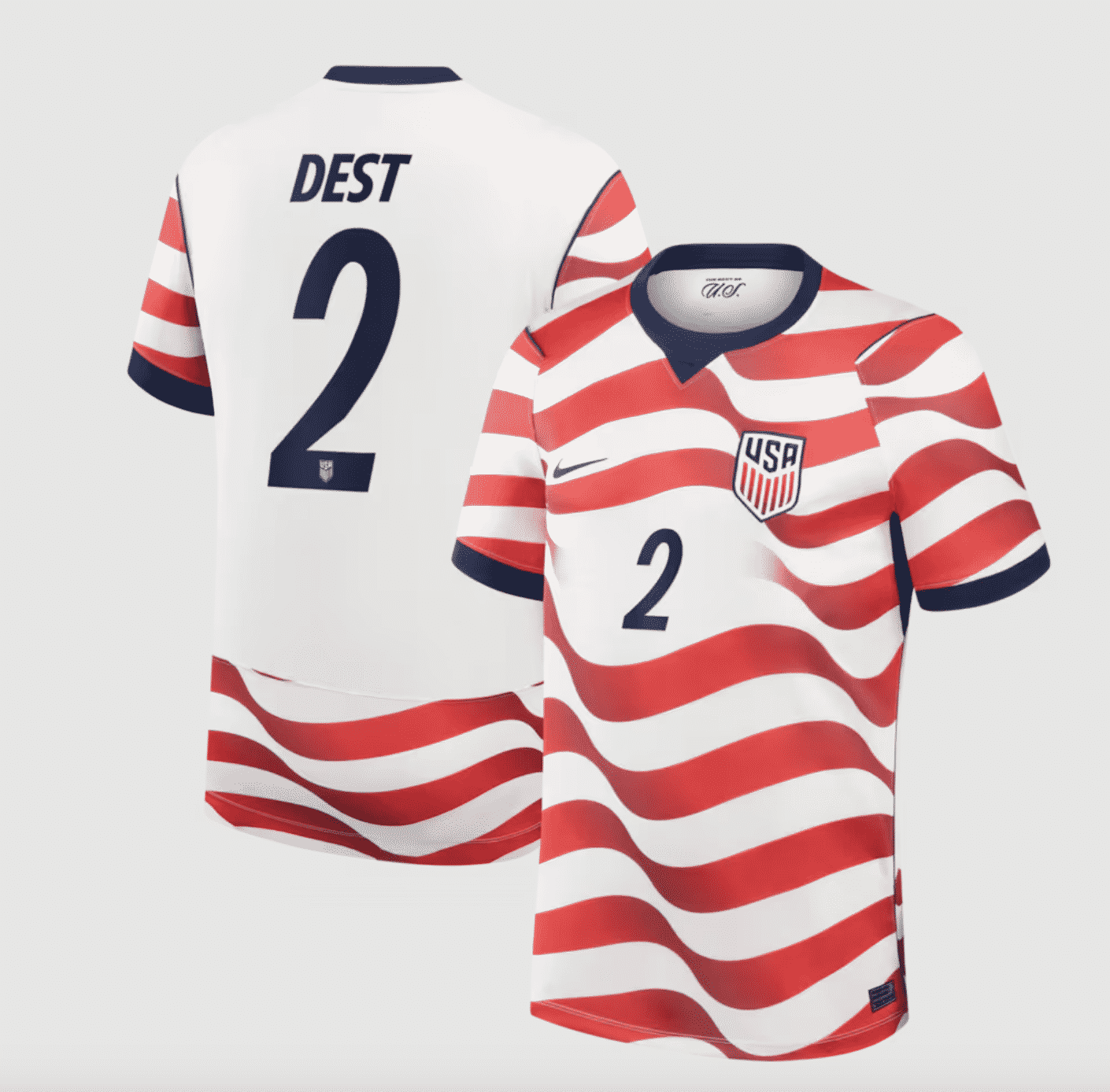 #2 Sergin?o Dest USMNT Nike 2026 Home Stadium Replica Jersey 