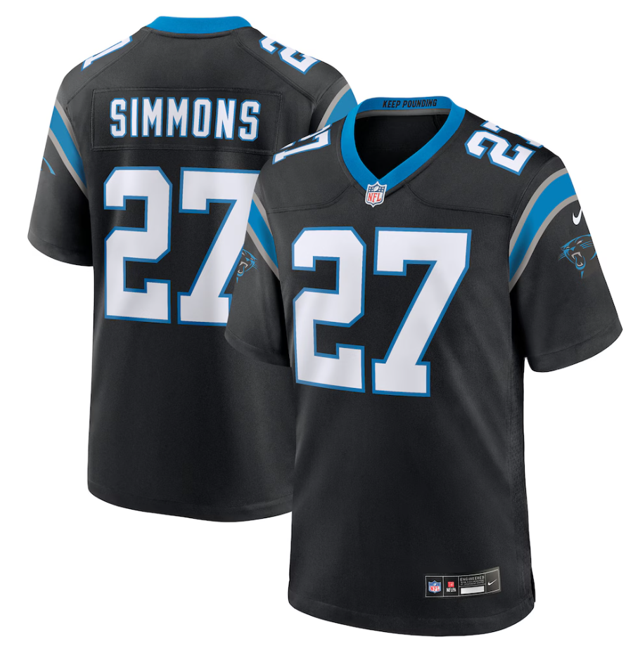 #27 Isaiah Simmons Carolina Panthers Nike Team Game Jersey