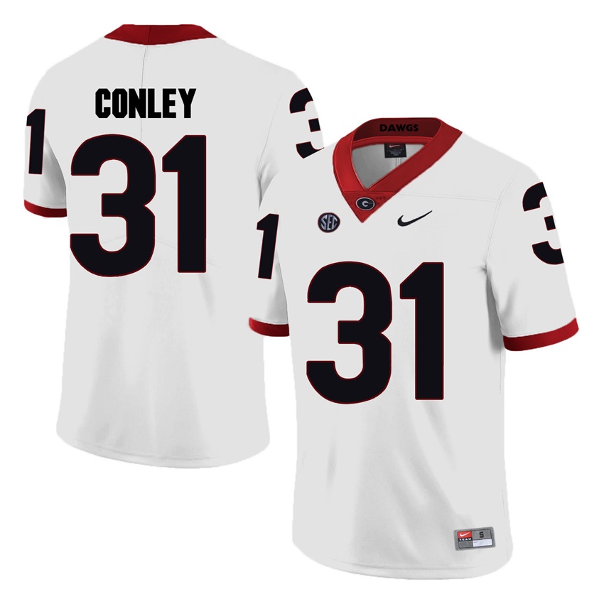 #31 White Georgia Bulldogs Chris Conley Jersey