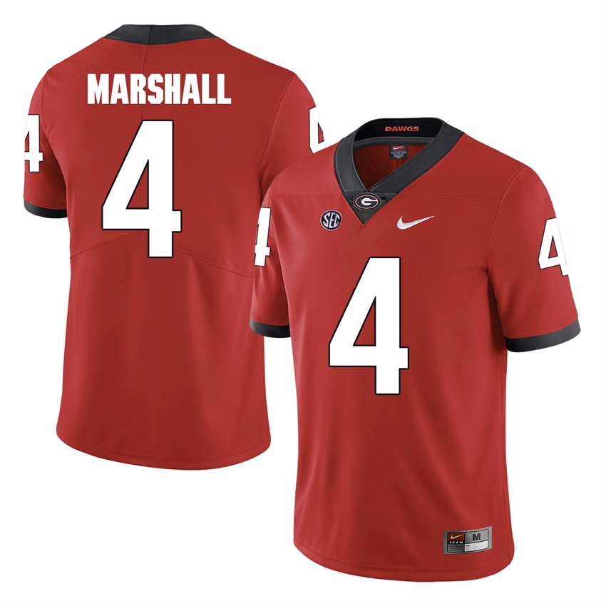 #4 Red Georgia Bulldogs Keith Marshall Jersey