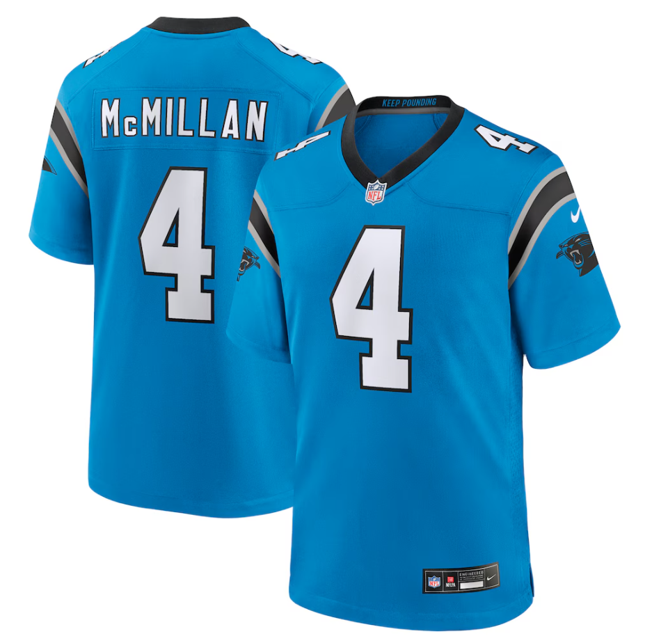 #4 Tetairoa McMillan Carolina Panthers Nike Alternate Game Jersey