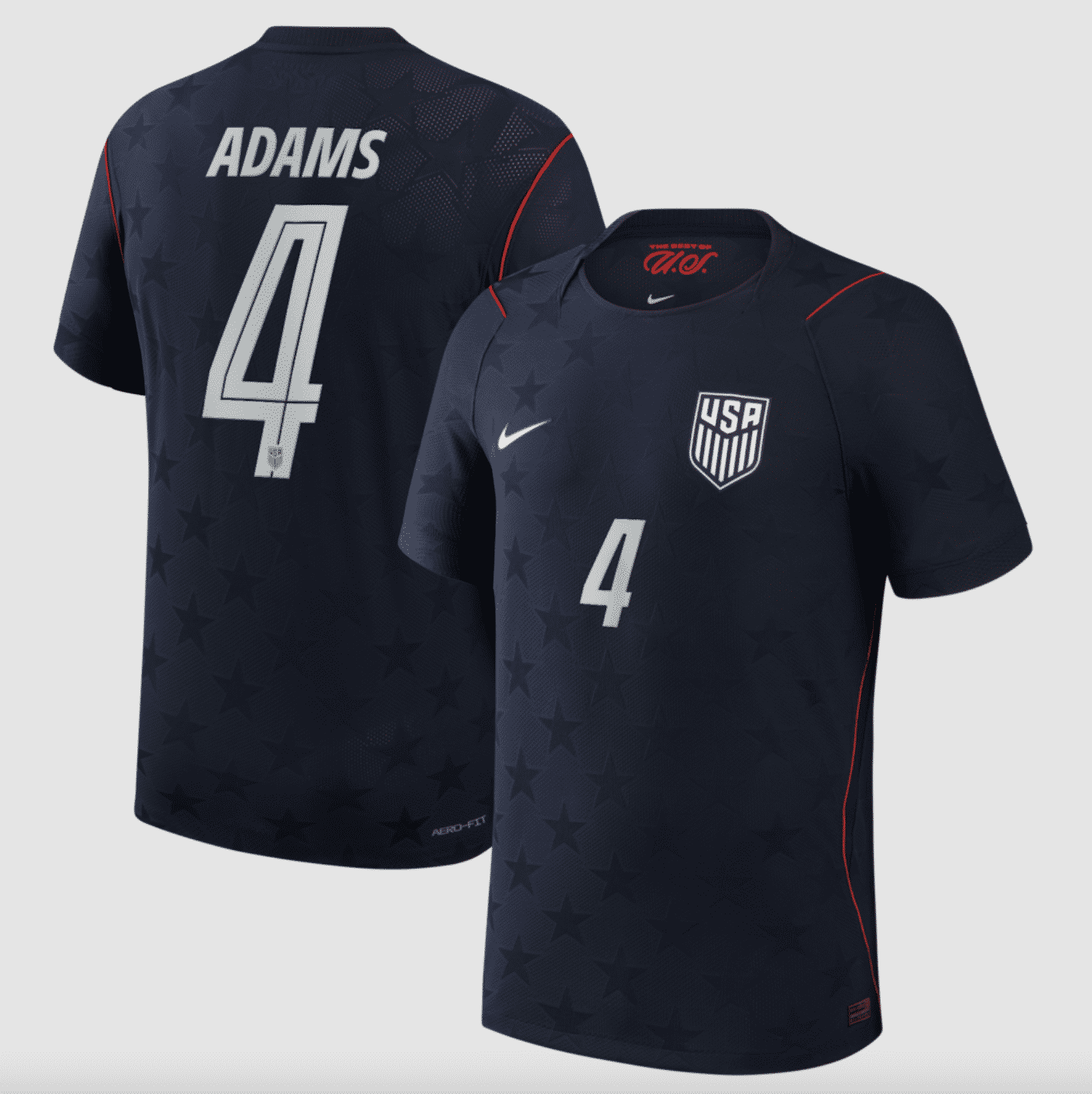 #4 Tyler Adams USMNT Nike 2026 Away Match Authentic Jersey 
