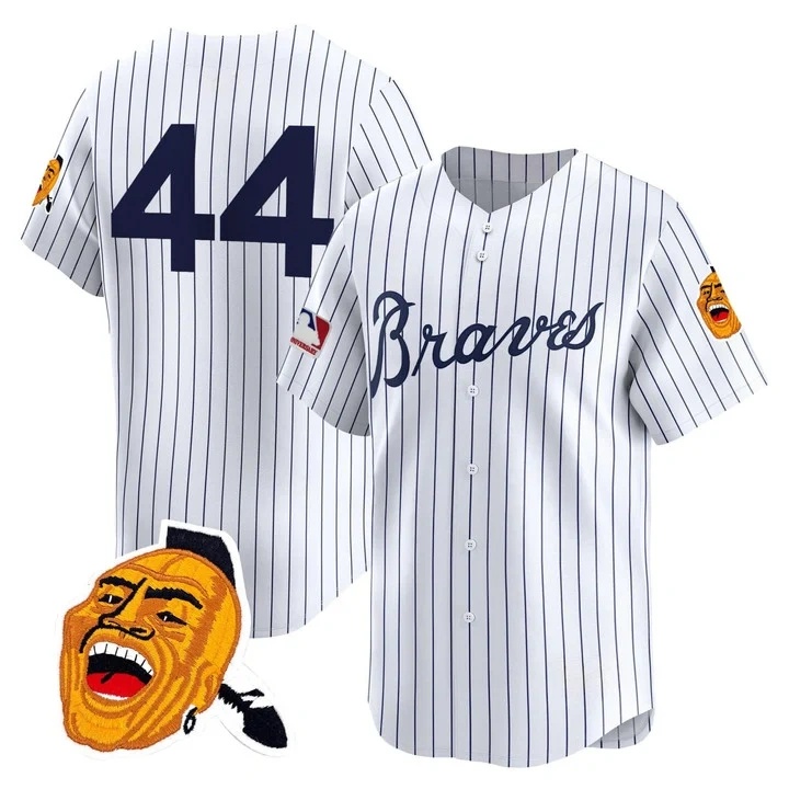 #44 Atlanta Braves Pinstripe Jersey