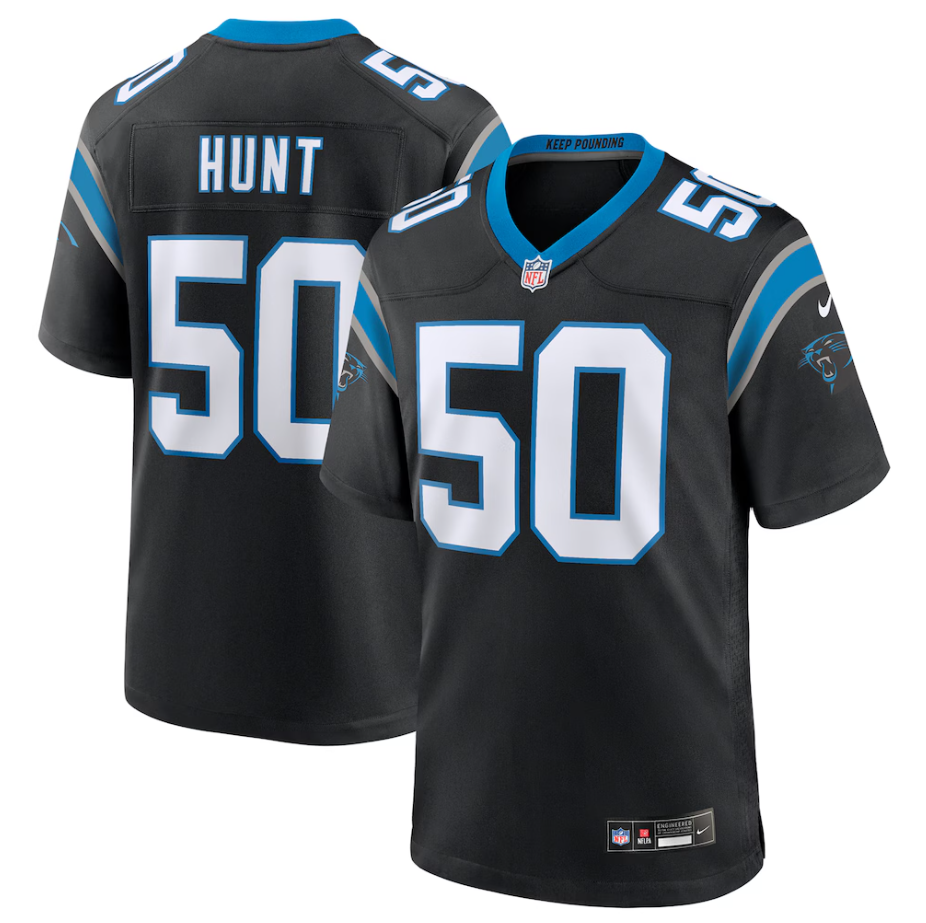 #50 Robert Hunt Carolina Panthers Nike Game Jersey