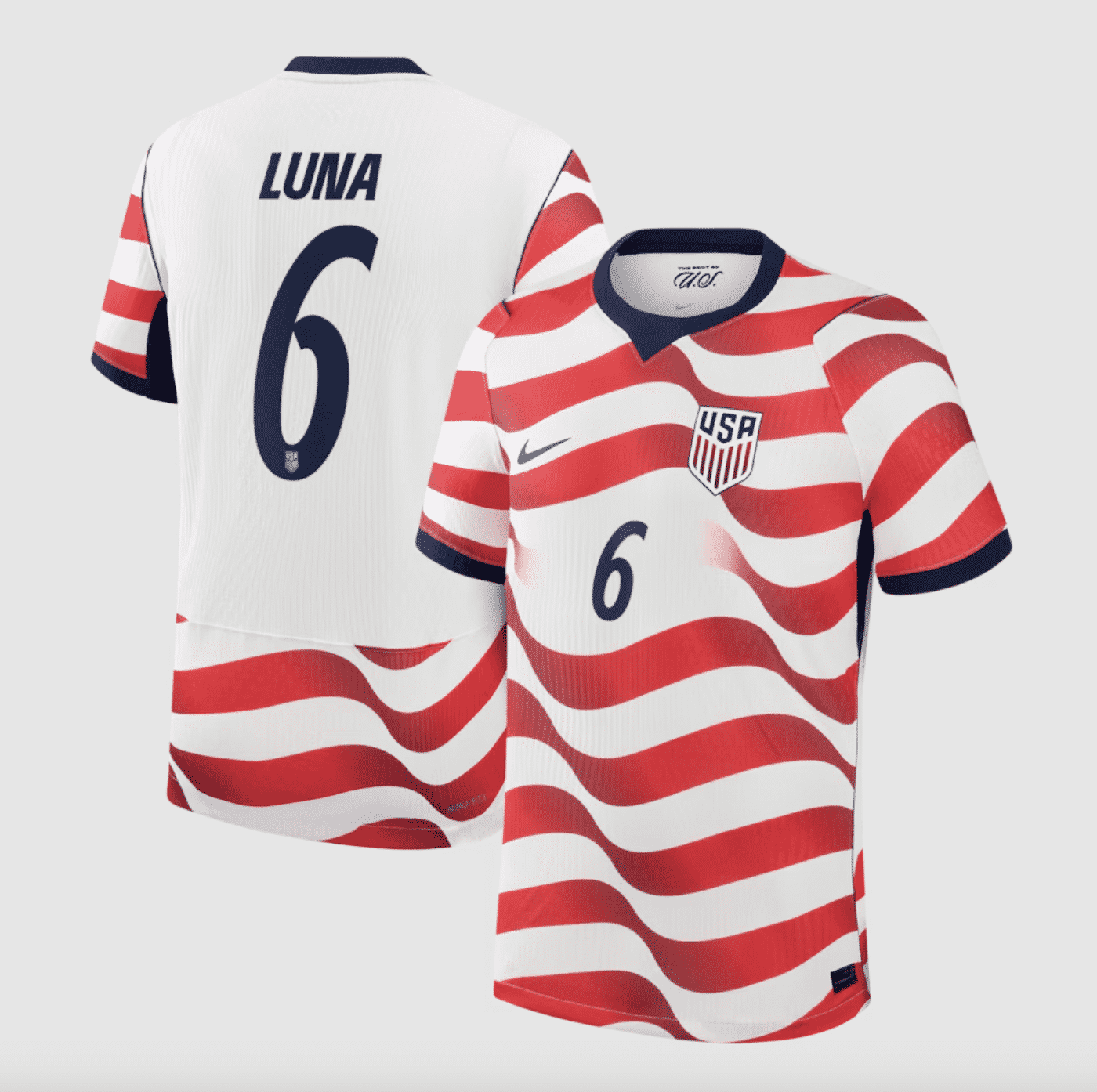 #6 Diego Luna USMNT Nike 2026 Home Match Authentic Jersey 