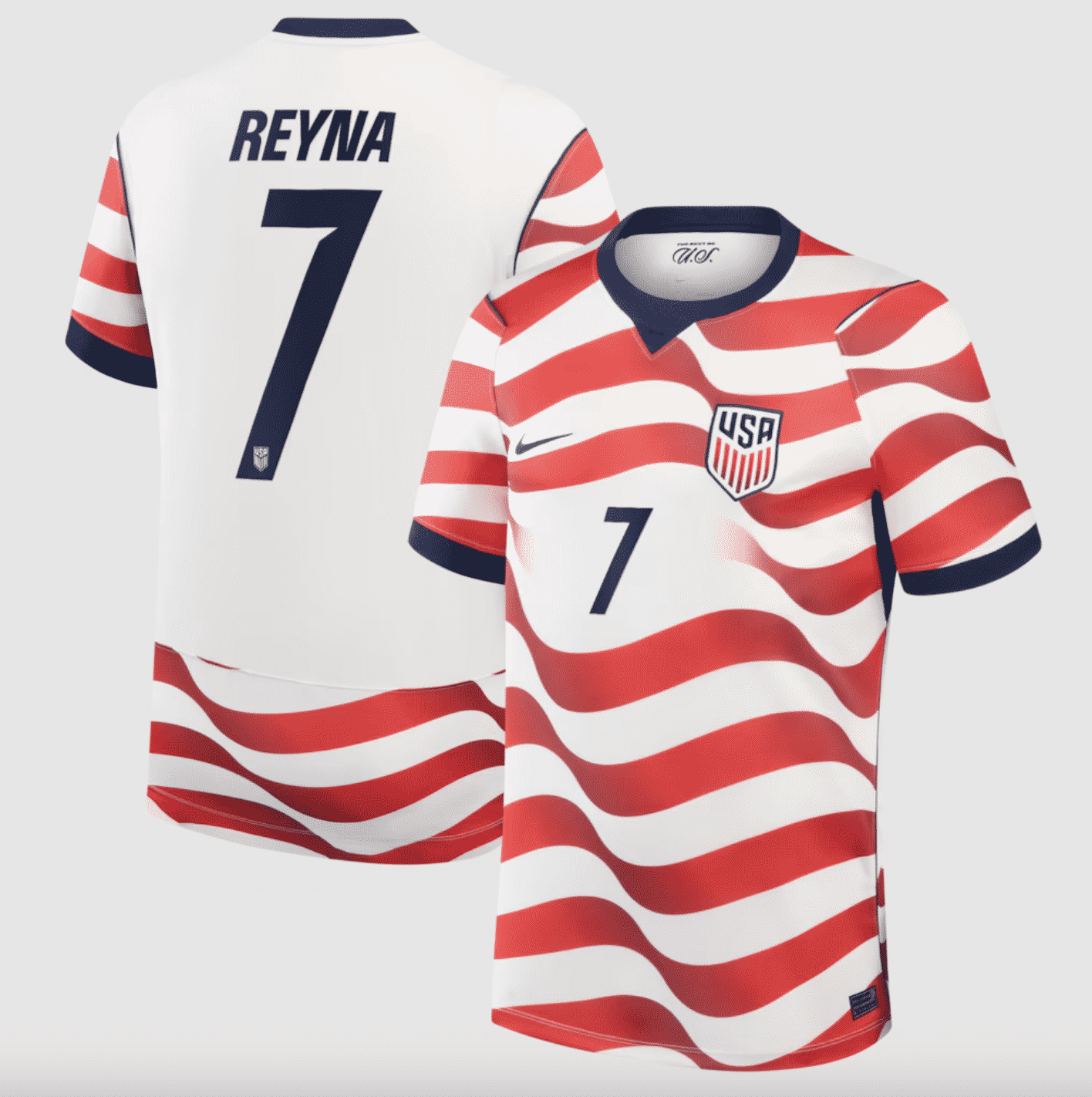 #7 Giovanni Reyna USMNT Nike 2026 Home Stadium Replica Jersey
