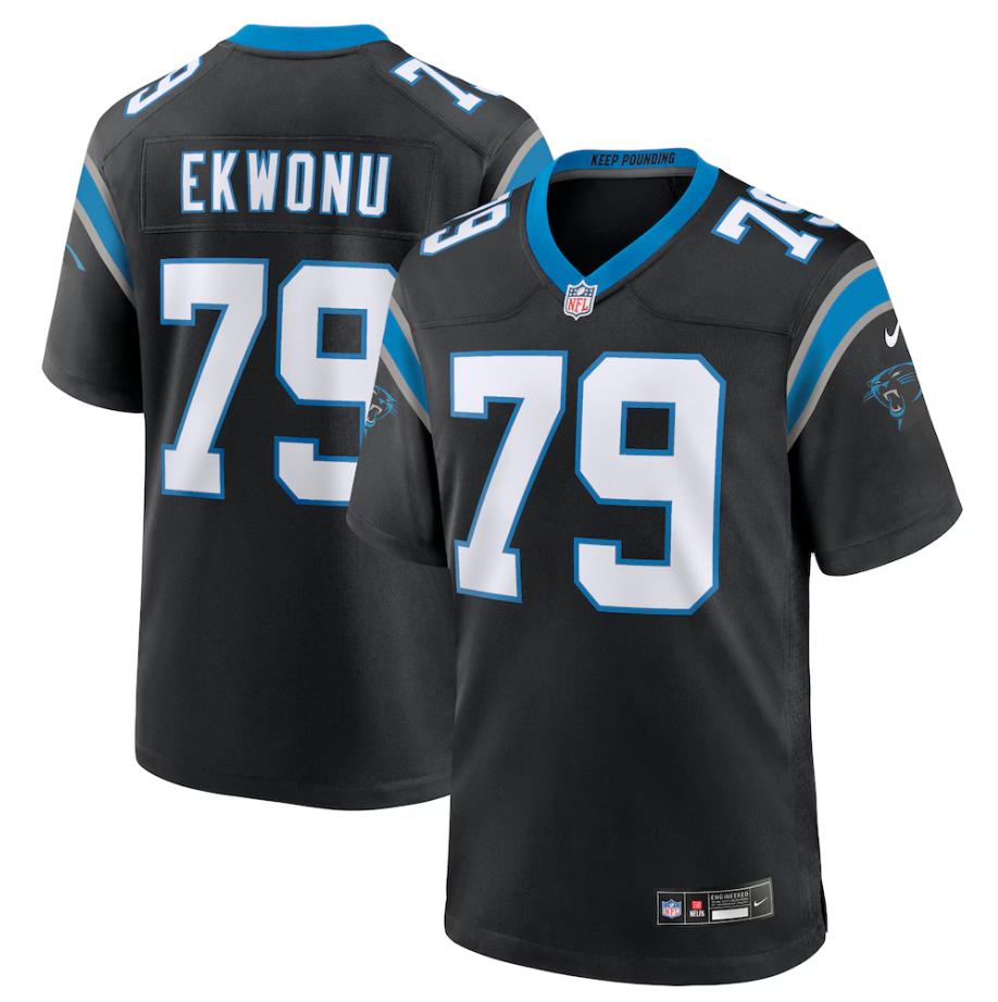 #79 Ikem Ekwonu Carolina Panthers Nike Game Jersey