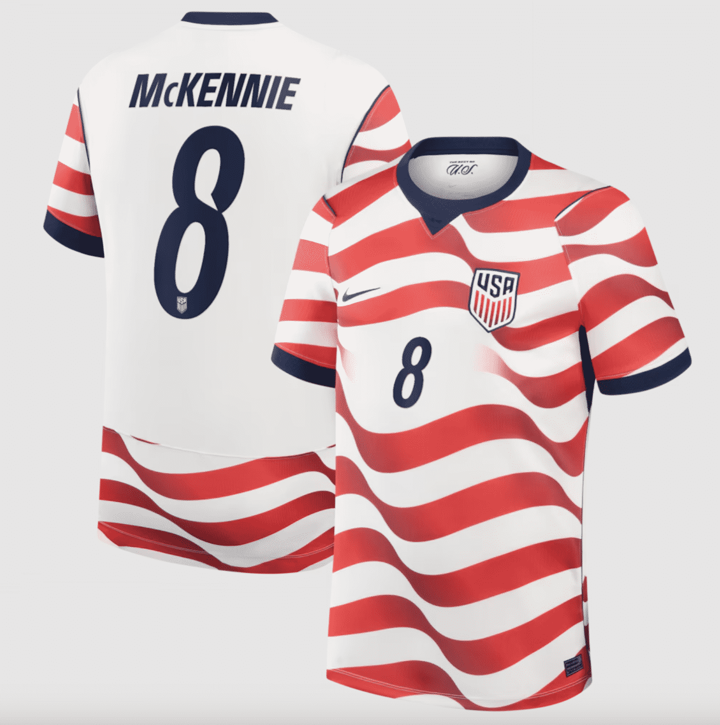 #8 Weston McKennie USMNT Nike 2026 Home Stadium Replica Jersey