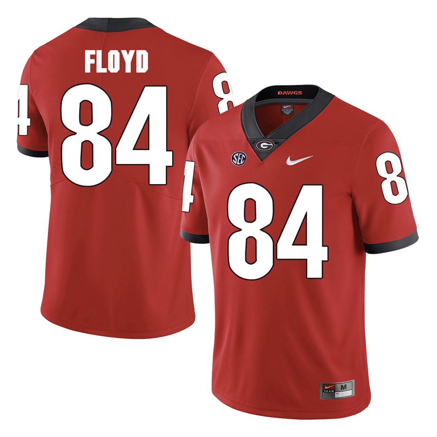 #84 Red Georgia Bulldogs Leonard Floyd Jersey