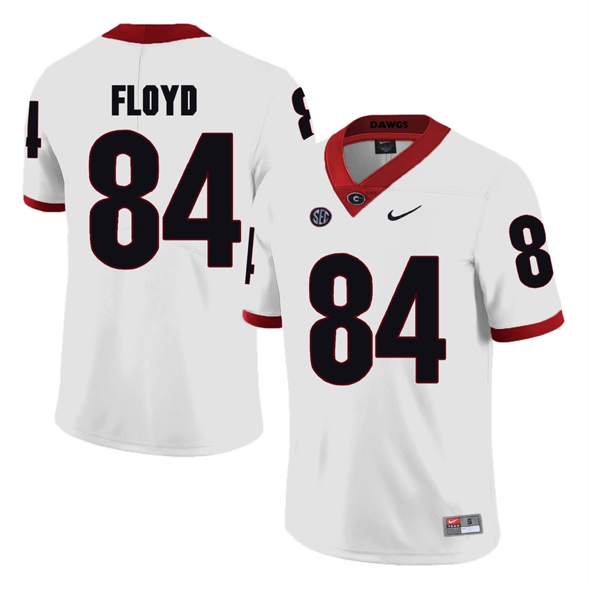 #84 White Georgia Bulldogs Leonard Floyd Jersey
