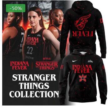 -50%Indiana Fever Stranger Things Rebel Swingman Limited Edition Black Hoodie