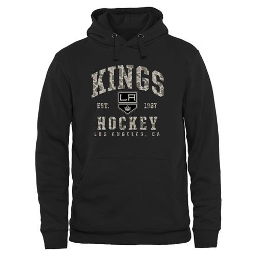 Los Angeles Kings Black Camo Stack Pullover Hoodie