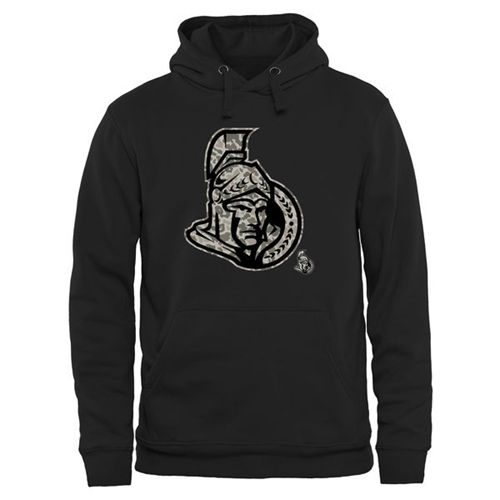 Ottawa Senators Black Rink Warrior Pullover Hoodie