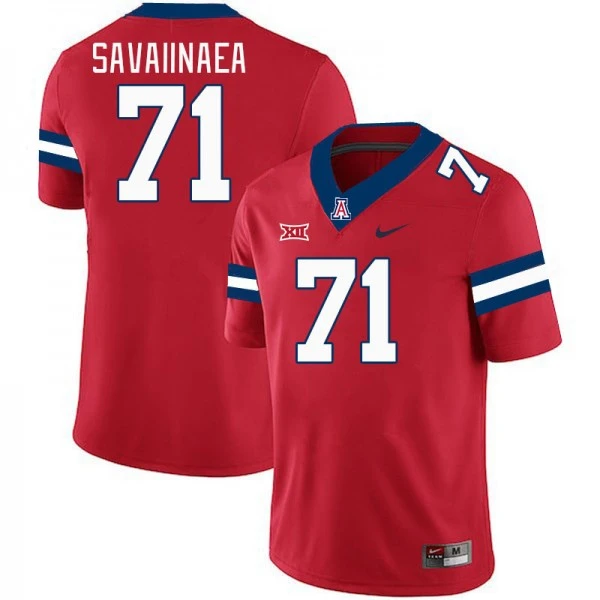  Arizona Wildcats #71 Jonah Savaiinaea Nike Red 2024 XII College Football Game Jersey 