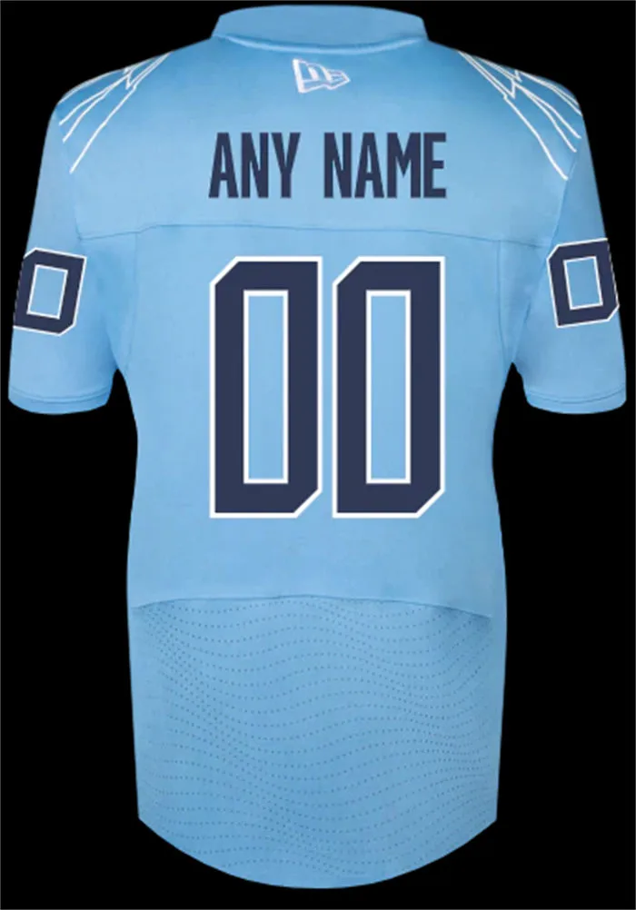  CFL Toronto Argonauts Custom Blue Home Jersey 