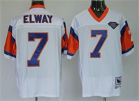  Denver Broncos #7 John Elway White 75TH Throwback Jersey 