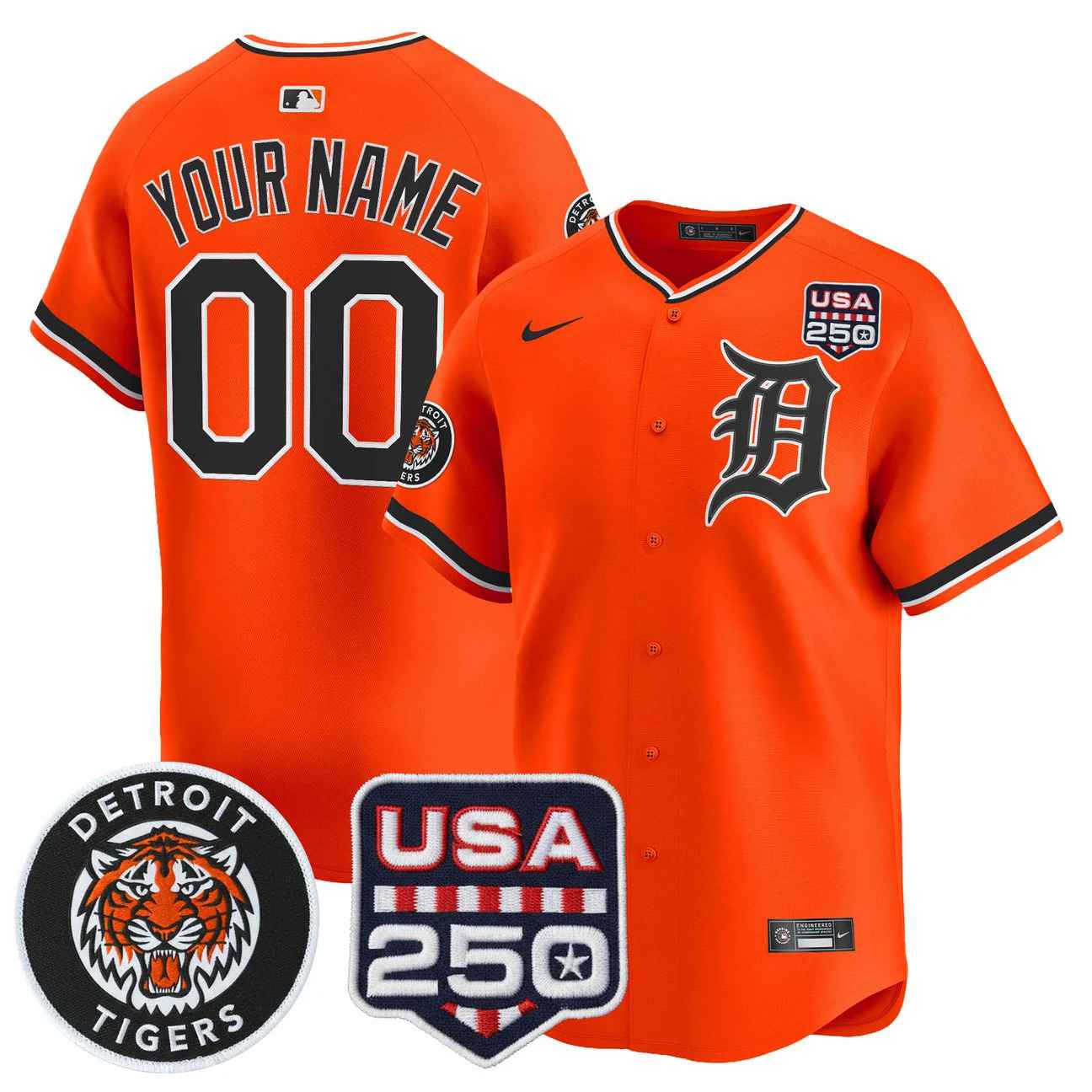  Detroit Tigers 2026 Alternate Vapor Premier Limited Custom Jersey ORANGE