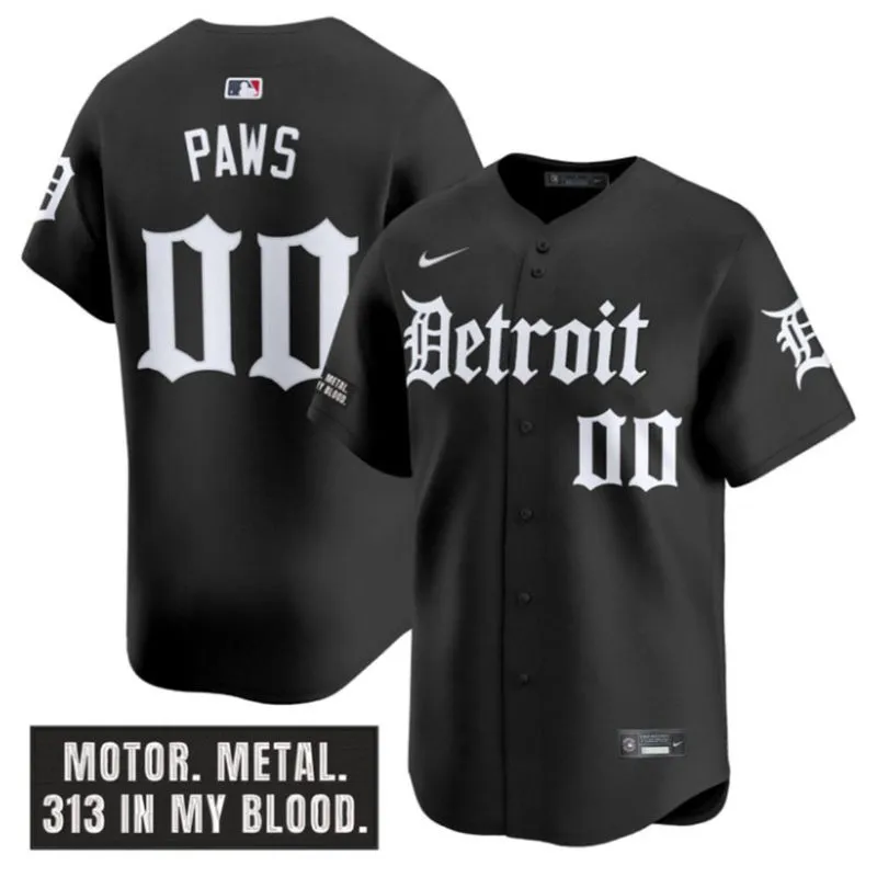  Detroit Tigers Custom Navy Latin Night Limited Jersey 