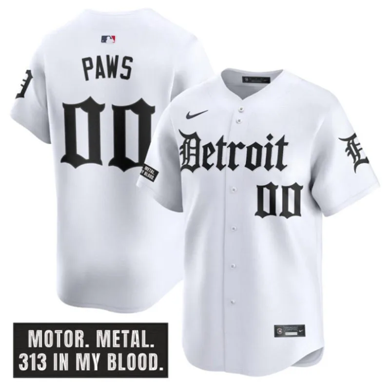  Detroit Tigers Custom White Latin Night Limited Jersey 
