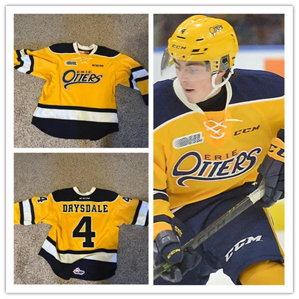  Erie Otters #4 Jamie Drysdale 2019-20 Gold Jersey 