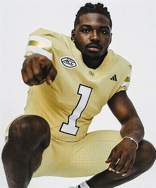  Georgia Tech Yellow Jackets Custom Adidas 2025 Gold Football Game Jersey 