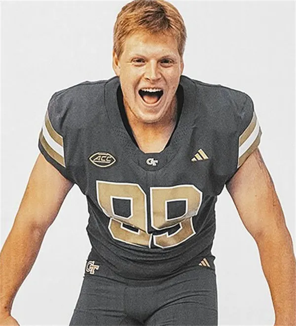  Georgia Tech Yellow Jackets Custom Adidas 2025 Gray Football Game Jersey 