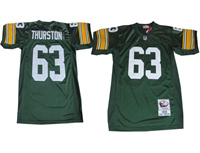  Green Bay Packers #63 Fuzzy Thurston Green Throwback Jerseys 