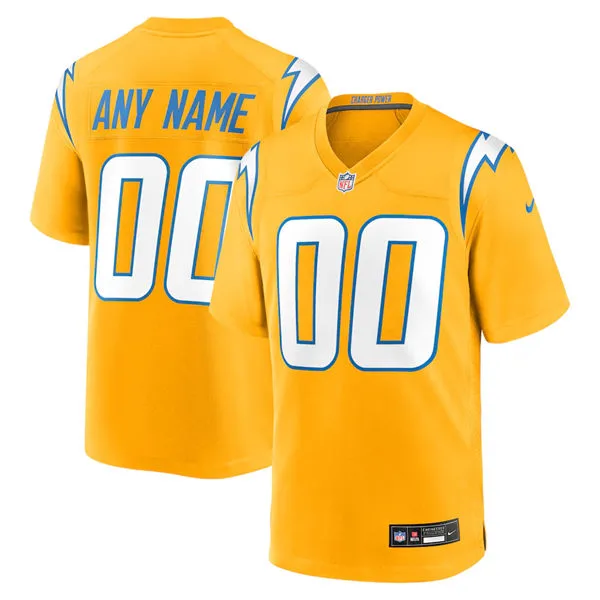  Los Angeles Chargers Custom Nike Gold Alternate Charger Power Vapor F.U.S.E. Limited Jersey 