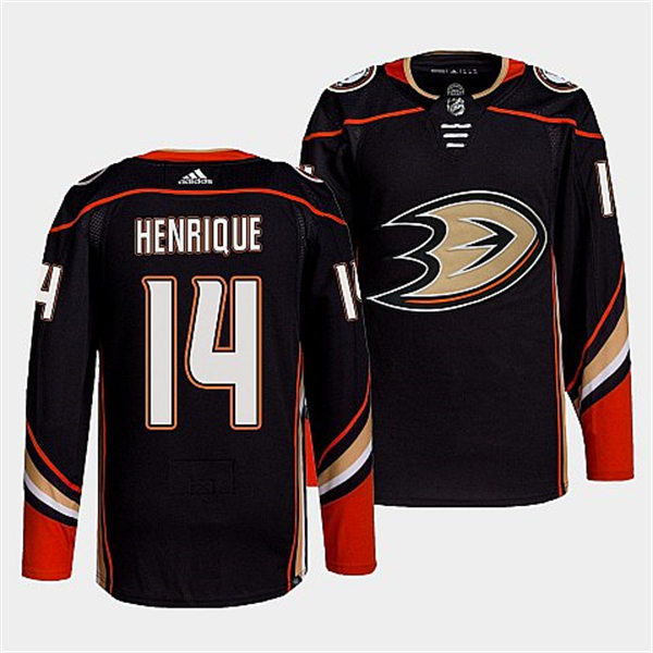  Men's Anaheim Ducks #14 Adam Henrique Adidas Black Home Jersey 