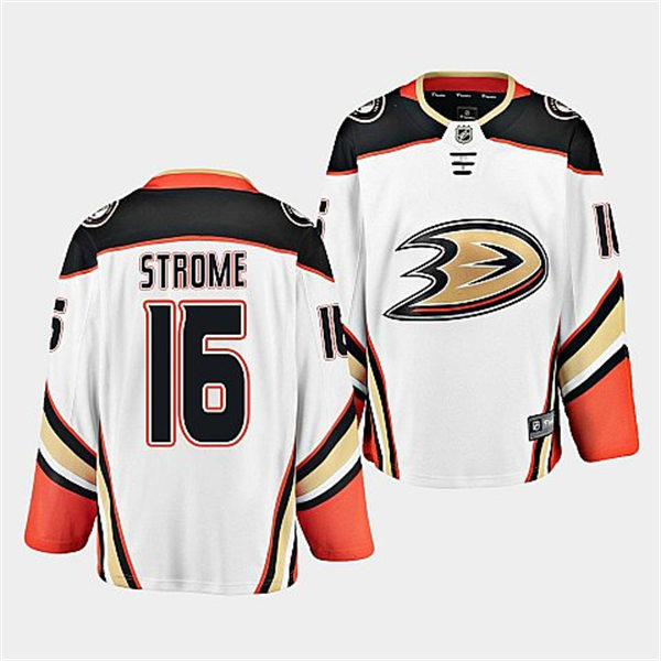  Men's Anaheim Ducks #16 Ryan Strome Adidas Away White Jersey 