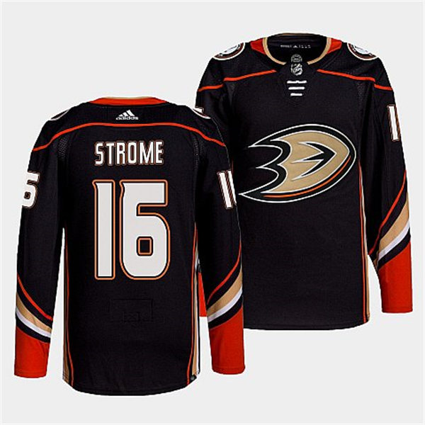  Men's Anaheim Ducks #16 Ryan Strome Adidas Black Home Jersey 