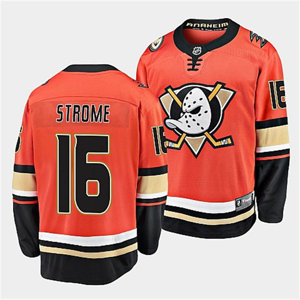 Men's Anaheim Ducks #16 Ryan Strome Adidas Orange Alternate Jersey 