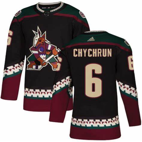  Men's Arizona Coyotes #6 Jakob Chychrun Black Adidas NHL REVERSE RETRO JERSEYS 