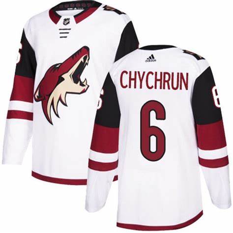  Men's Arizona Coyotes #6 Jakob Chychrun adidas White Jersey 