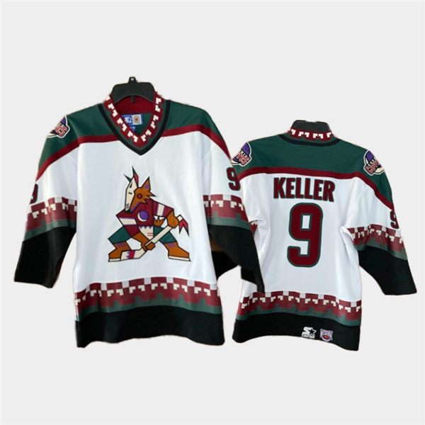  Men's Arizona Coyotes #9 Clayton Keller Adidas Classics Throwback Jersey 