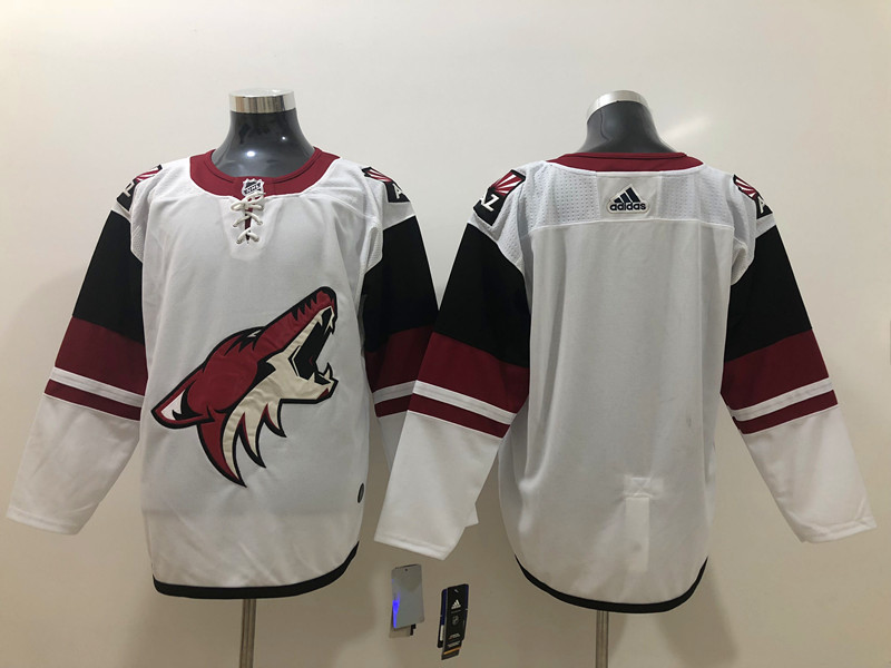  Men's Arizona Coyotes Blank adidas White Team Jersey 