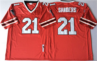  Men's Atlanta Falcons #21 Deion Sanders Mitchell & Ness Red Retired Player Football Jersey 