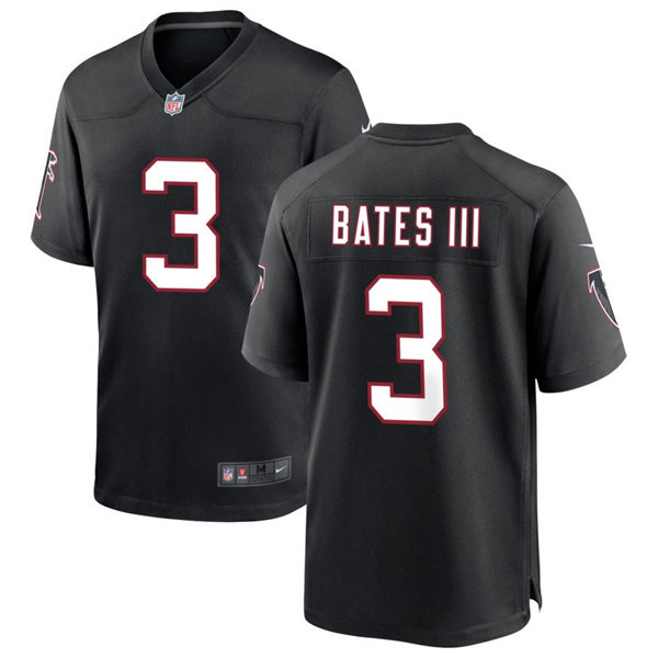  Men's Atlanta Falcons #3 Jessie Bates III Nike Black Throwback Limited Jersey 