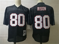  Men's Atlanta Falcons #80 Andre Rison Mitchell & Ness Black 1992 Retired Player  Football Jersey 