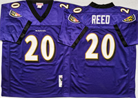  Men's Baltimore Ravens #20 Ed Reed Mitchell & Ness 2004 Authentic Retired Player Jersey -Purple 