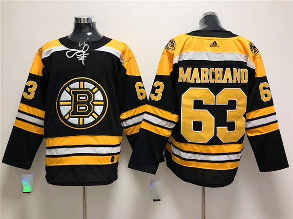 Men's Boston Bruin #63 Brad Marchand adidas Home Black Jersey 