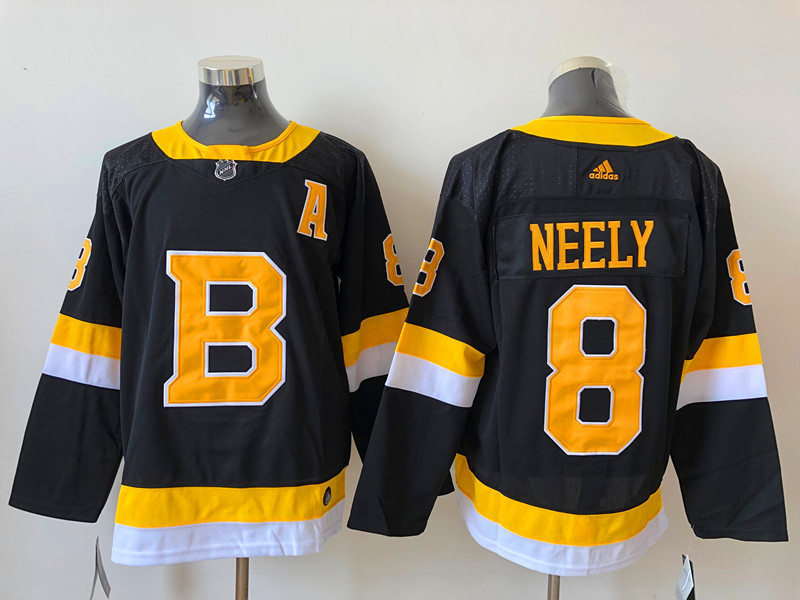  Men's Boston Bruins #8 Cam Neely adidas Third Black Retro 1948 Jersey 