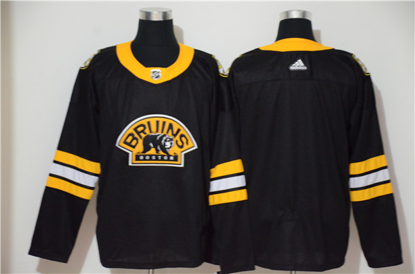  Men's Boston Bruins Blank adidas Black Alternate Third Jersey 