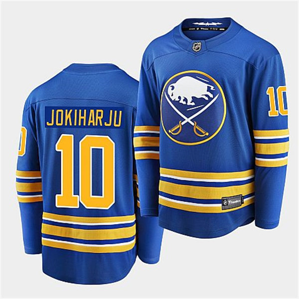  Men's Buffalo Sabres #10 Henri Jokiharju Adidas Home Royal Player Jersey 