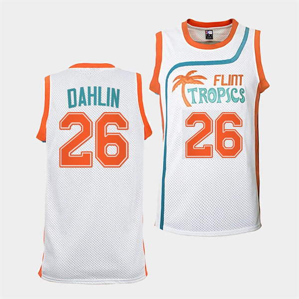  Men's Buffalo Sabres #26 Rasmus Dahlin  White The Semi-Pro Flint Tropics Basketball Jersey 